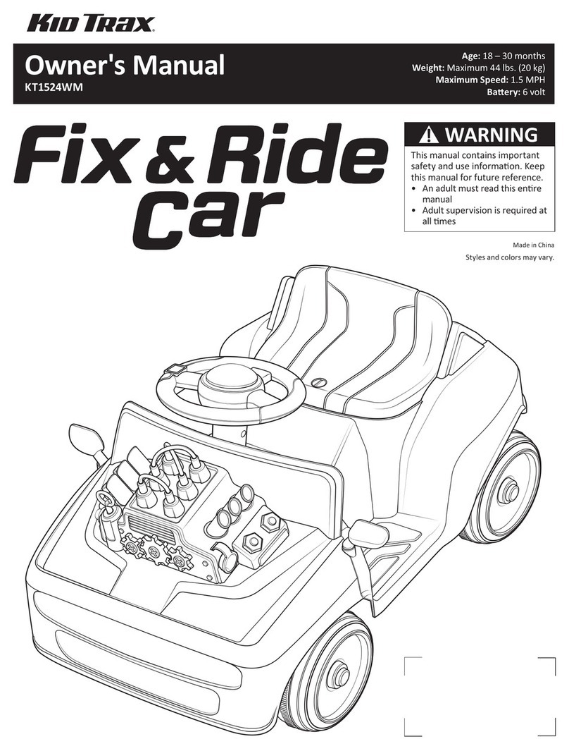 KID Trax Fix & Ride Car owner's manual