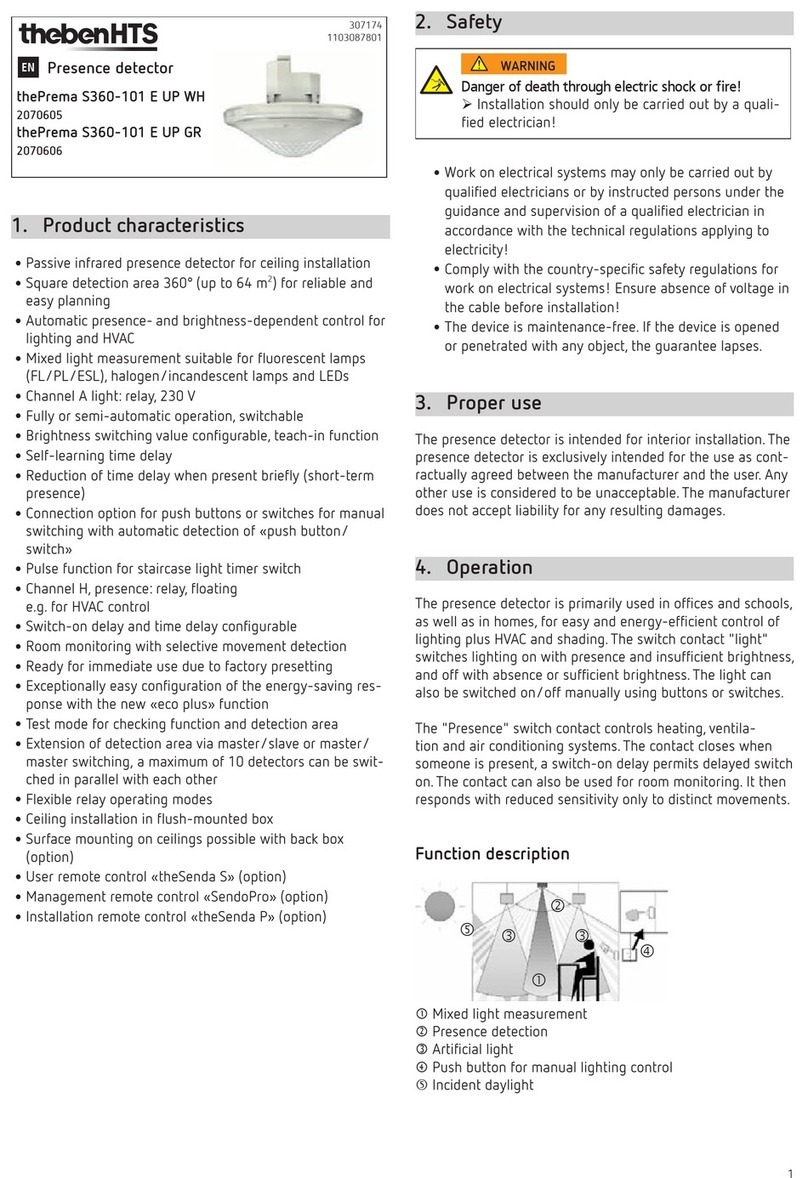 Theben thePrema S360-101 E UP WH quick start guide