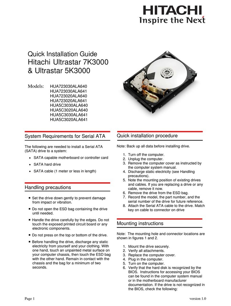 Hitachi Ultrastar 7K3000 User manual