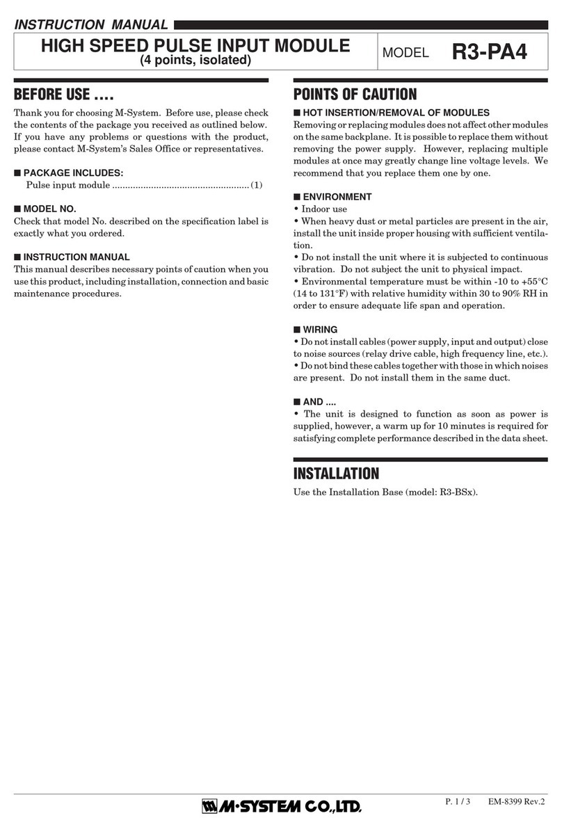 M-system R3-PA4 instruction manual