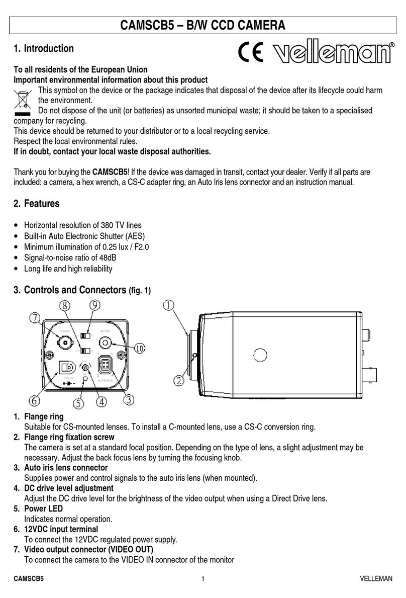 Velleman CAMSCB5 User manual Velleman CAMSCB5 User manual