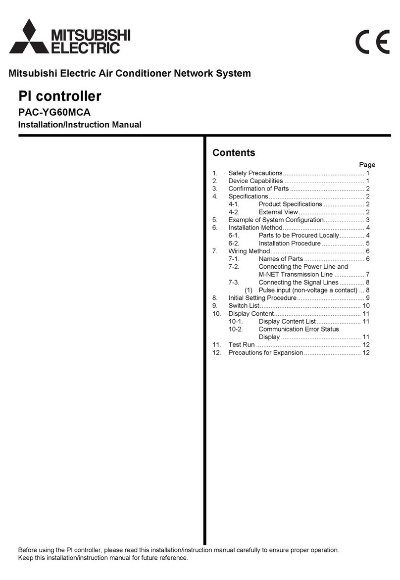 Mitsubishi PAC-YG60 MCA-J Installation instructions manual