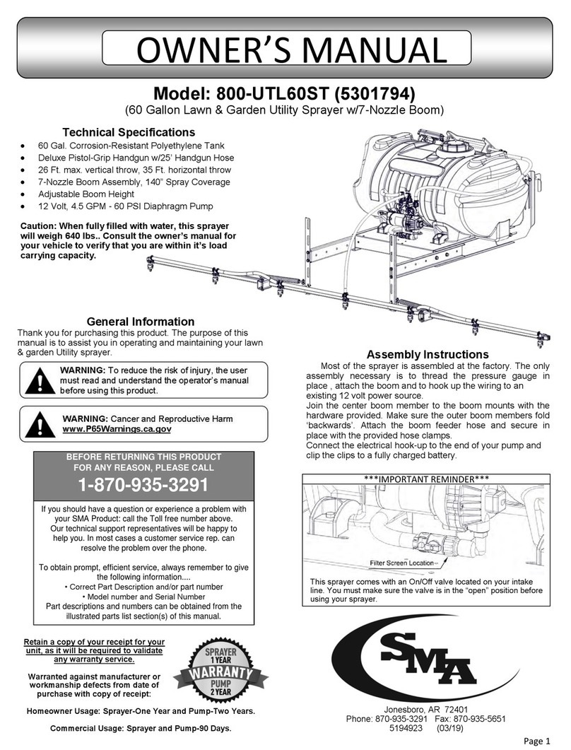 SMA 800-UTL60ST owner's manual