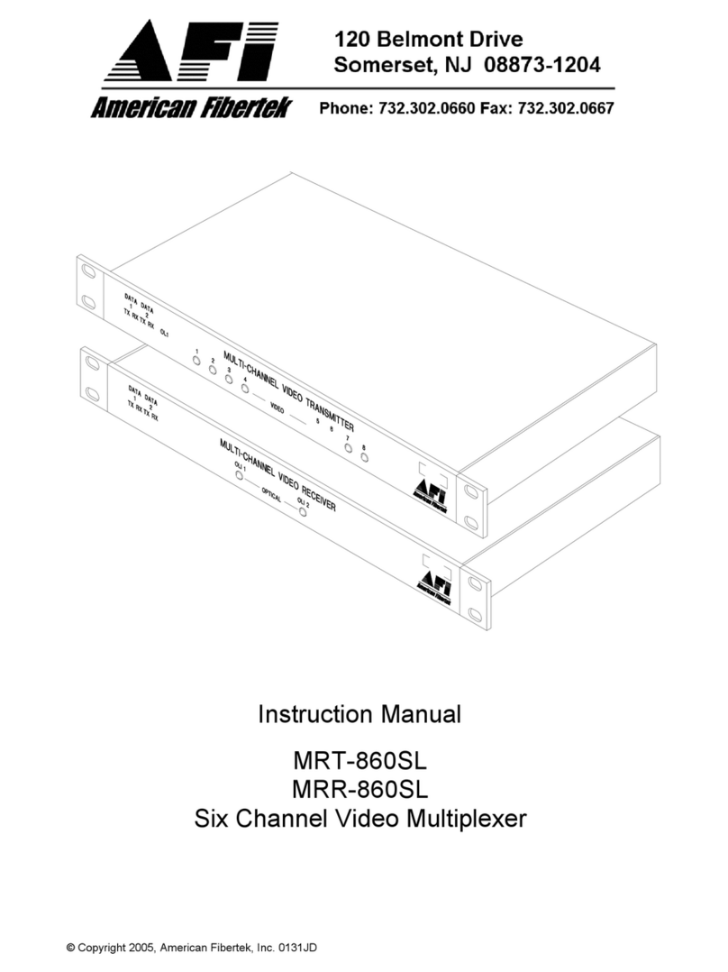 American Fibertek MRT-860SL User manual American Fibertek MRT-860SL User manual