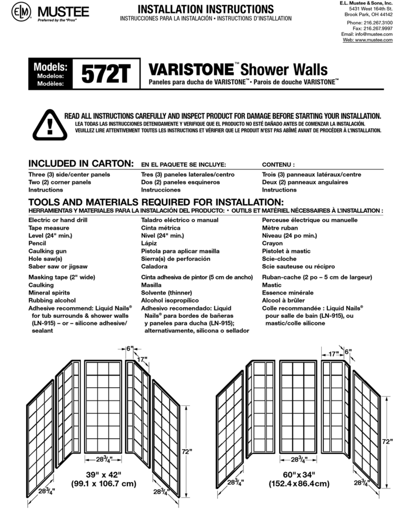 Mustee Varistone 572TBT installation instructions