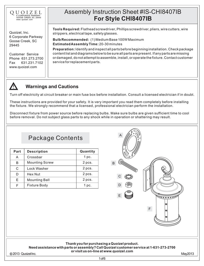 Quoizel CHI8407IB Mounting instructions