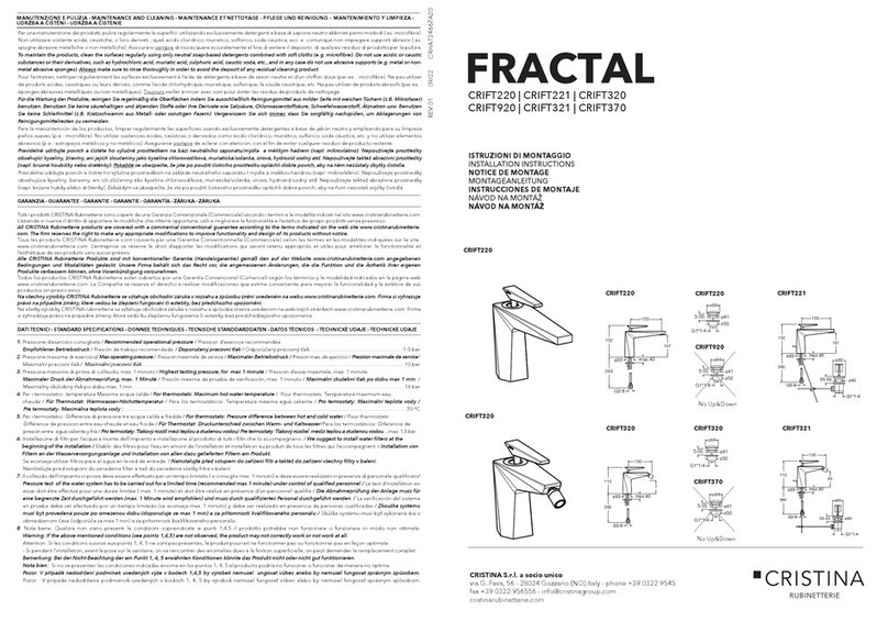 CRISTINA FRACTAL CRIFT220 installation instructions