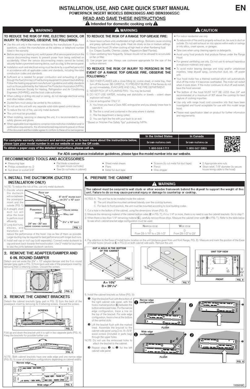 NuTone BBN3306SSC User manual