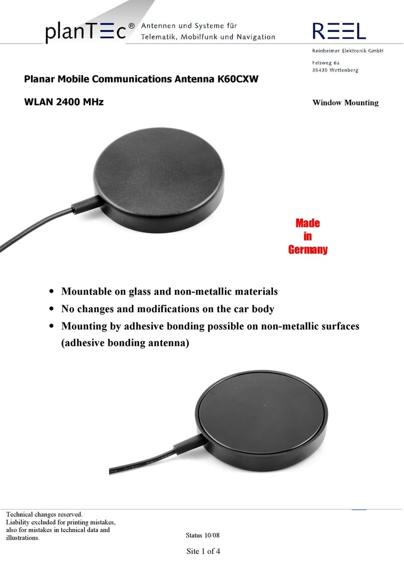 Plantec REEL K60CXW Mounting instructions