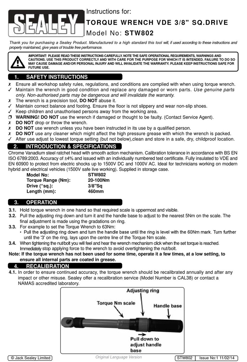 Sealey STW802 User manual