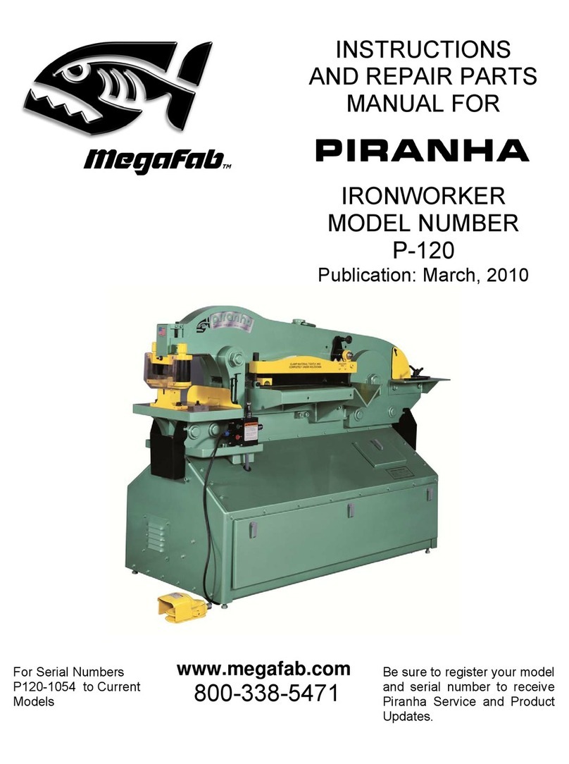 Piranha MegaFab P-120 Instructions and parts manual Piranha MegaFab P-120 Instructions and parts manual