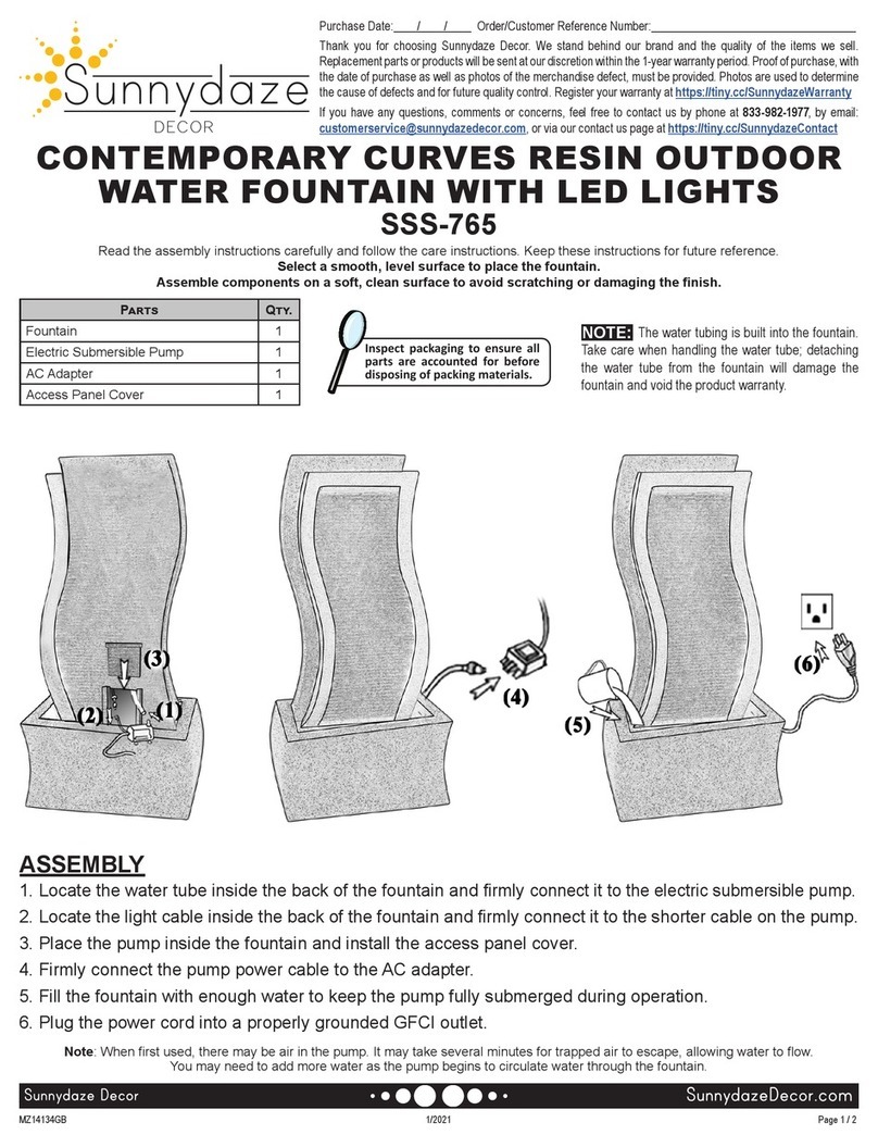 Sunnydaze Decor SSS-765 Assembly instructions Sunnydaze Decor SSS-765 Assembly instructions