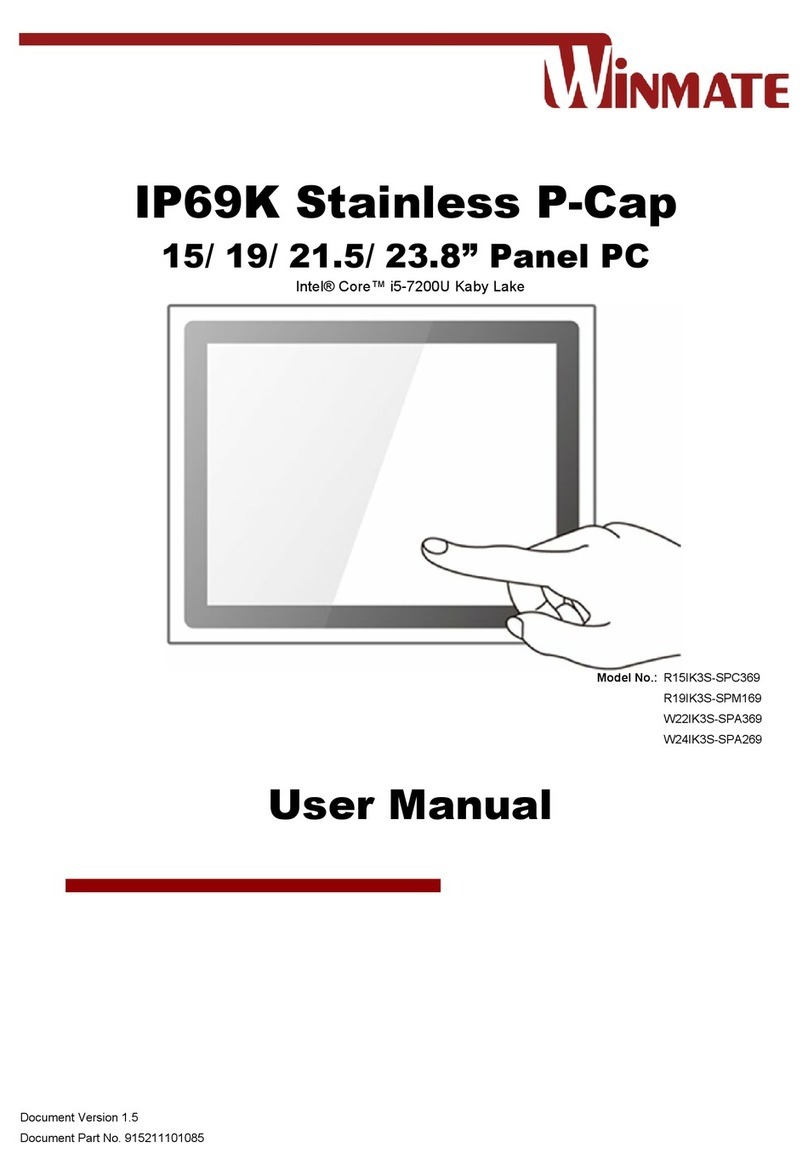Winmate R19IK3S-SPM169 User manual Winmate R19IK3S-SPM169 User manual