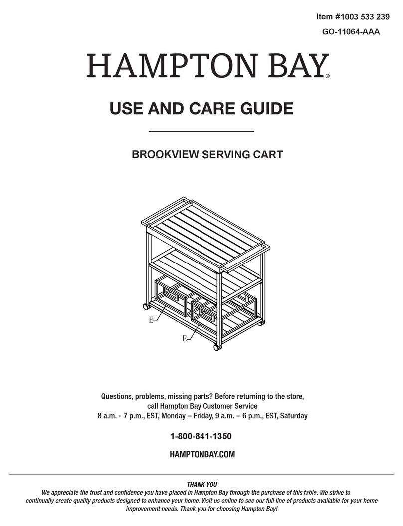 HAMPTON BAY GO-11064-AAA Use and care guide