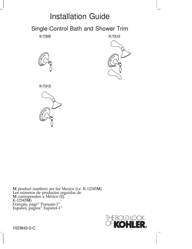 Kohler K-T309 installation guide