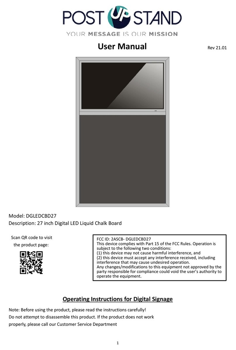 Post Up Stand DGLEDCBD27 user manual