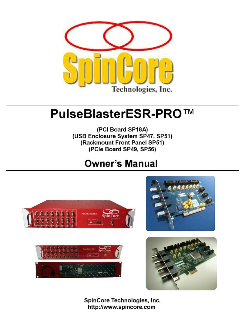 SpinCore Technologies PulseBlasterESR-PRO owner's manual