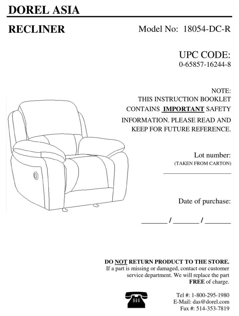 Dorel Asia 18054-DC-R quick start guide Dorel Asia 18054-DC-R quick start guide