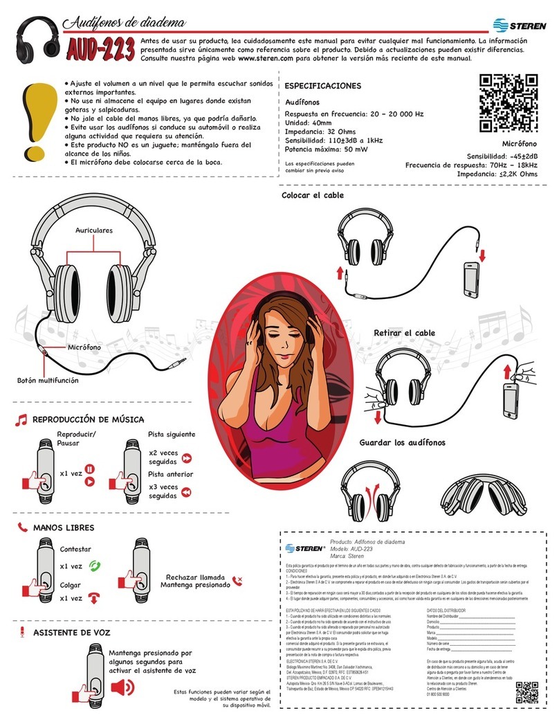 Steren AUD-223 quick start guide