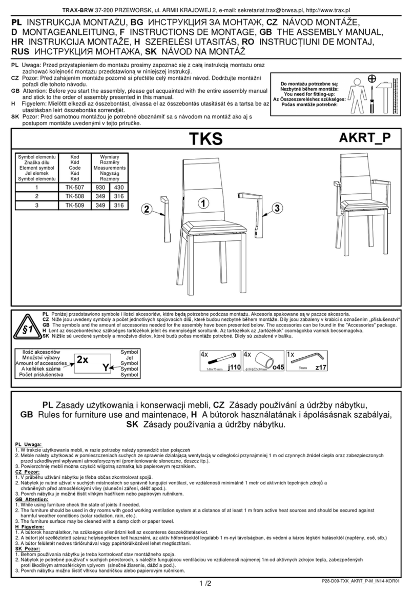 BLACK RED WHITE TK-507 Assembly manual BLACK RED WHITE TK-507 Assembly manual