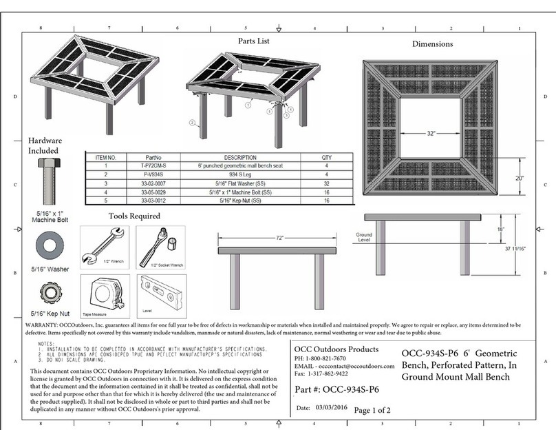 OCC Outdoors Products OCC-934S-P6 Assembly instructions OCC Outdoors Products OCC-934S-P6 Assembly instructions