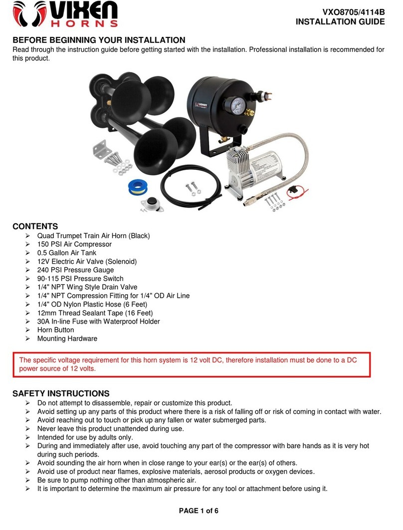 Vixen Horns VXO8705/4114B User manual