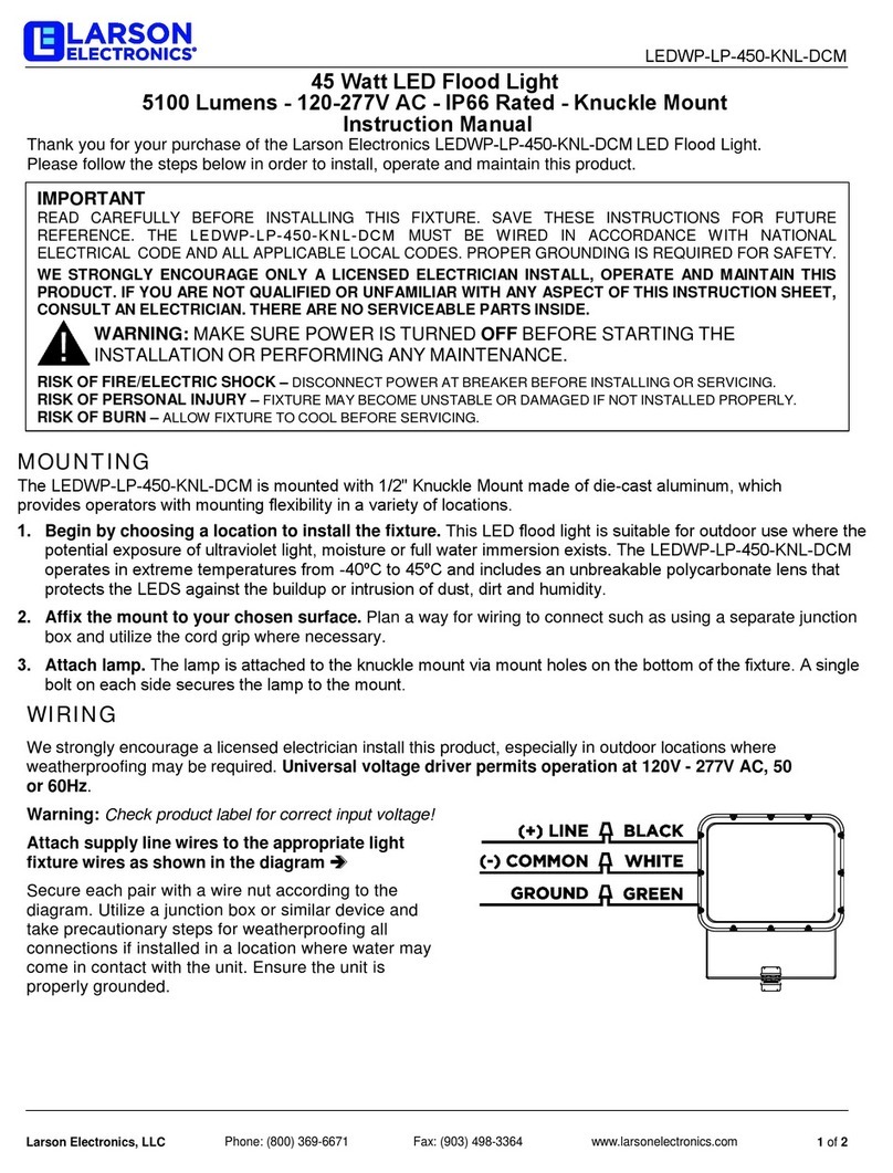 Larson Electronics LEDWP-LP-450-KNL-DCM User manual