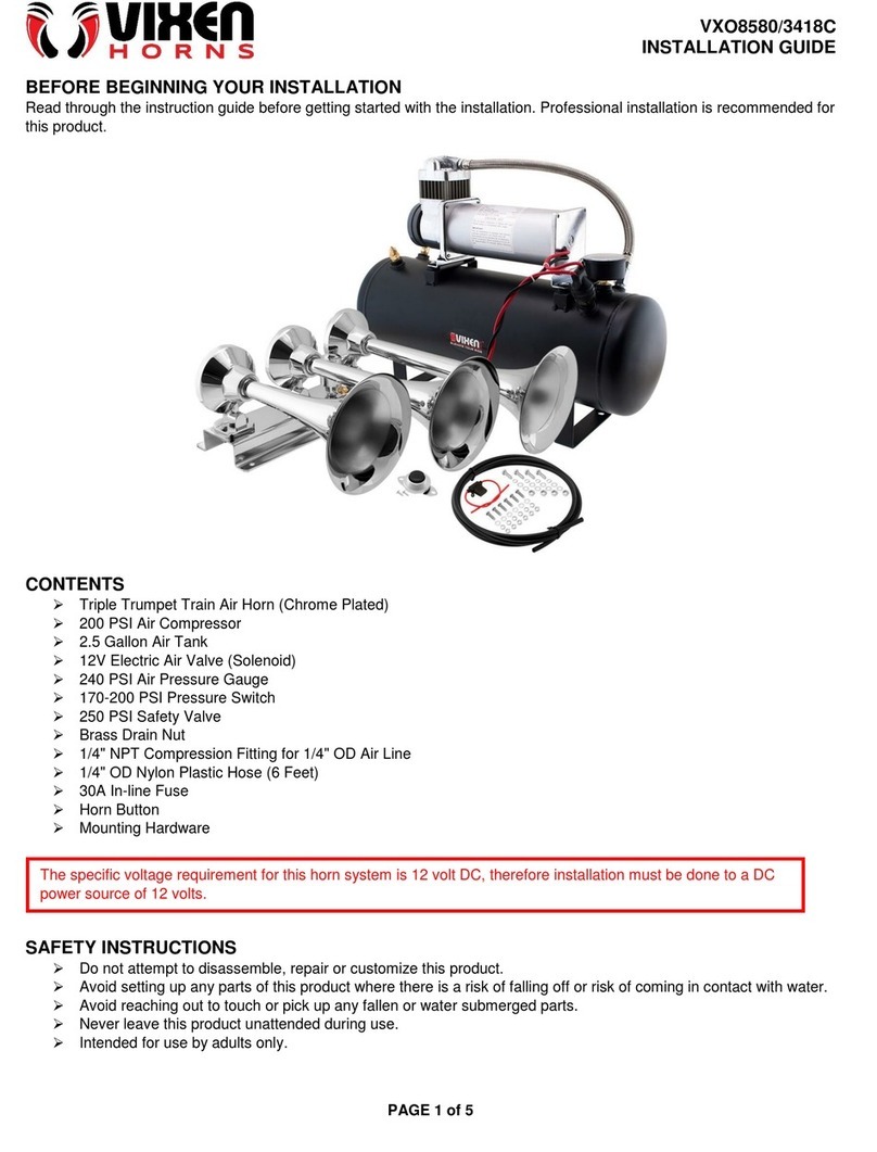 Vixen Horns VXO8580/3418C installation guide