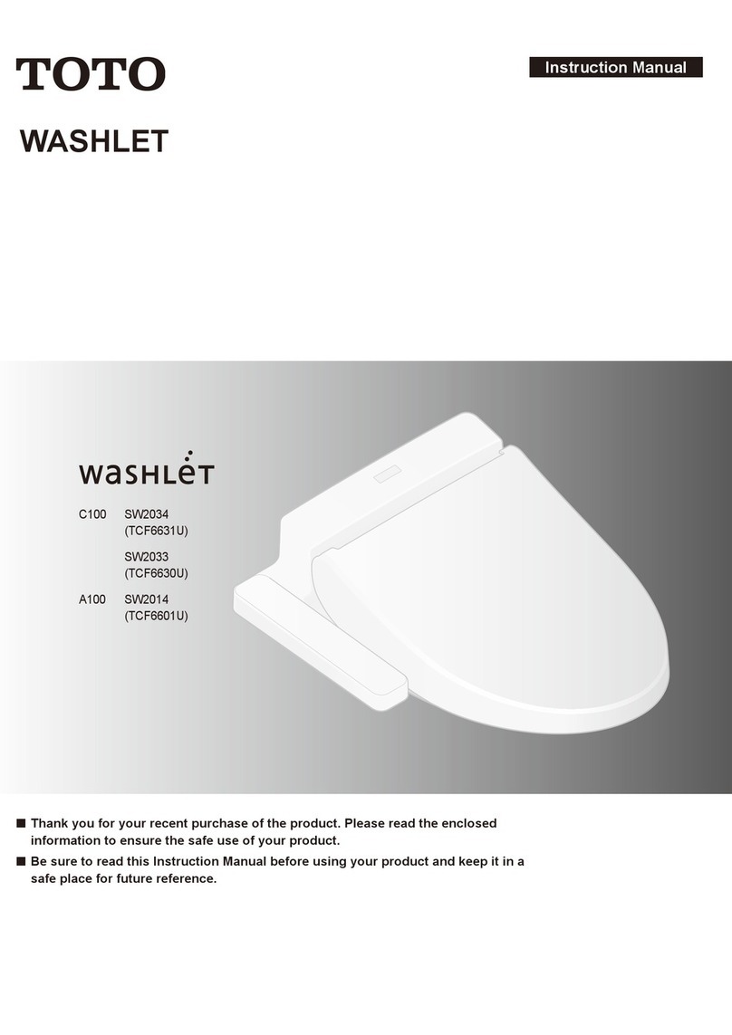 Toto washlet C100 SW2034 instruction manual