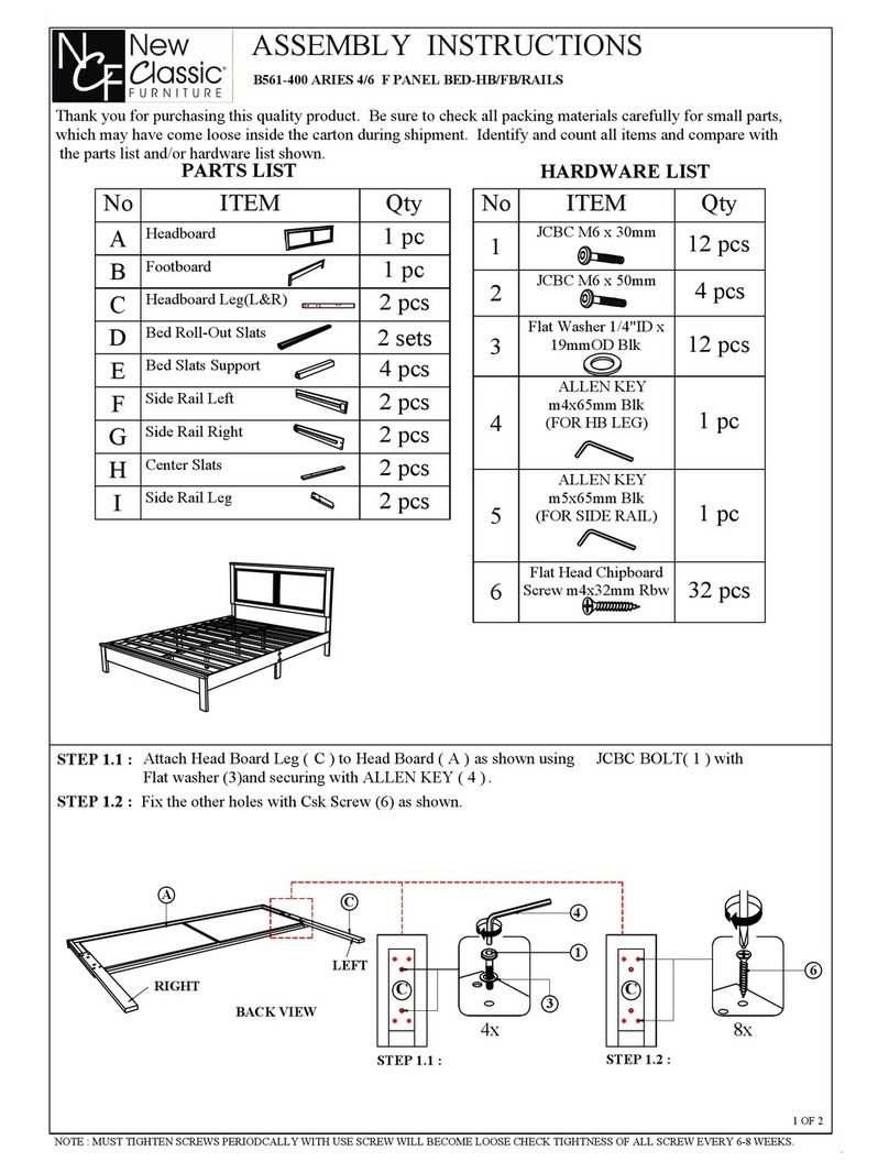 New Classic Furniture ARIES B561-400 Assembly instructions