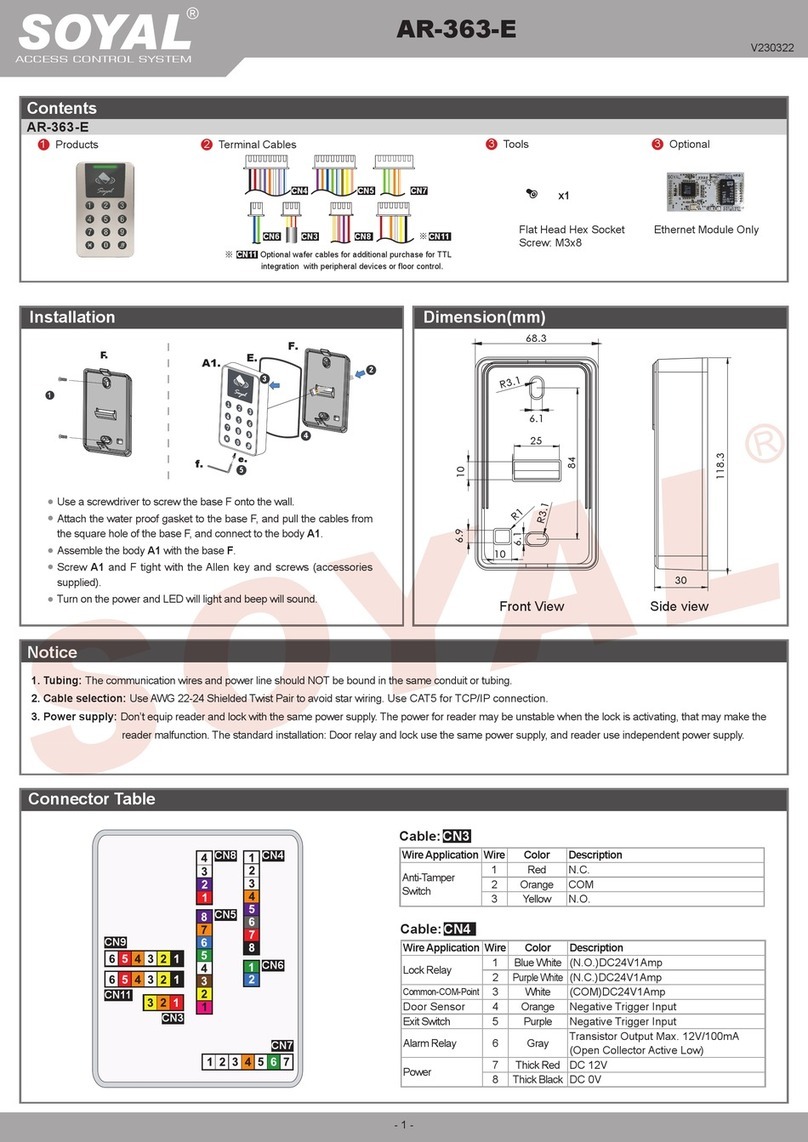Soyal AR-363-E manual