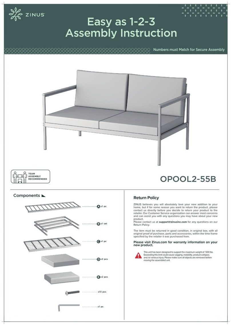 ZINUS OPOOL2-55B Assembly instruction