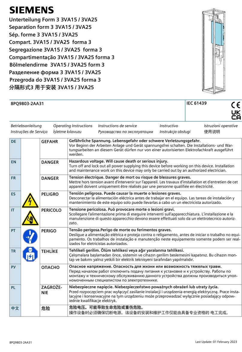 Siemens 3 3VA15 User manual