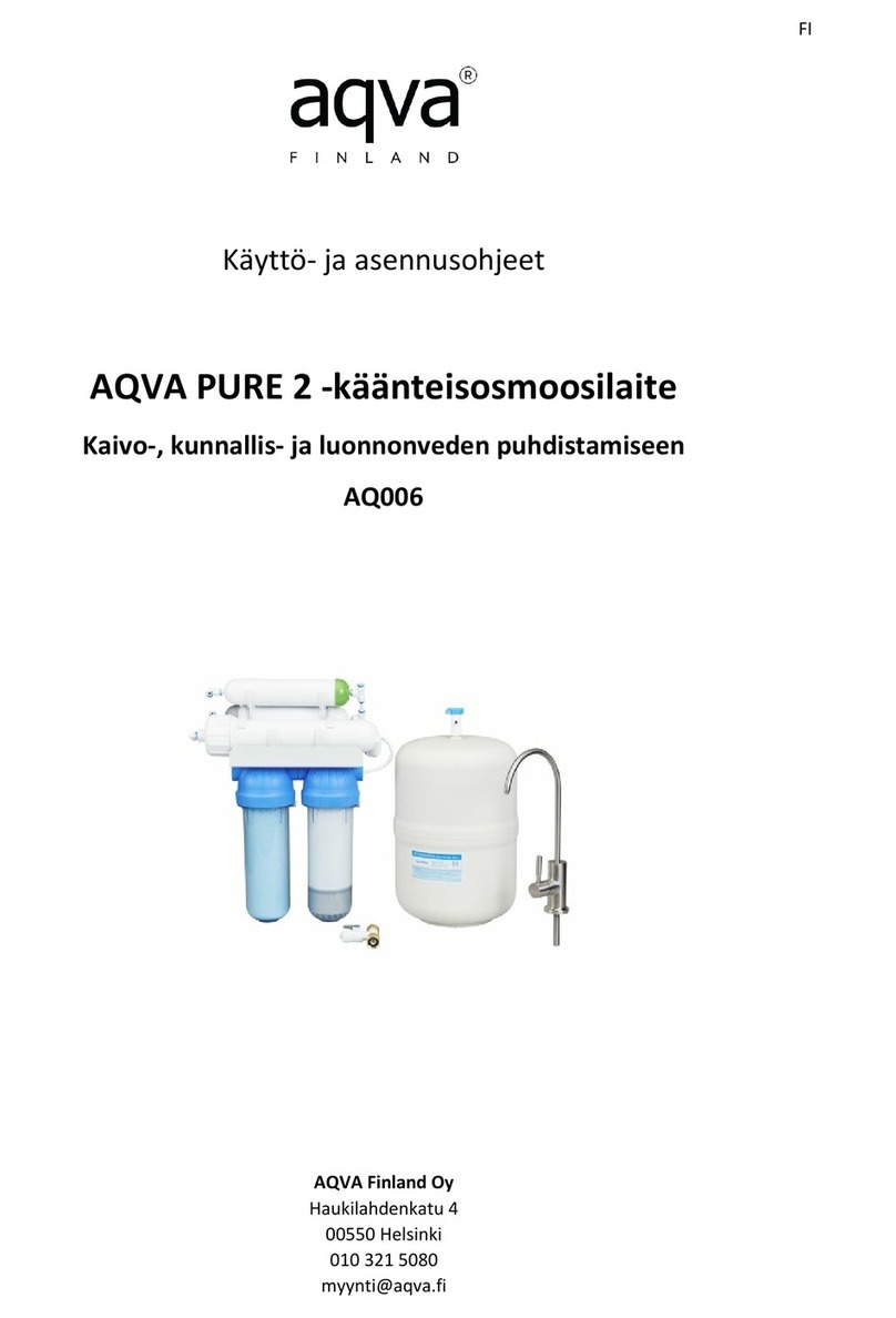 AQVA Finland AQVA PURE 2 Use and installation guide