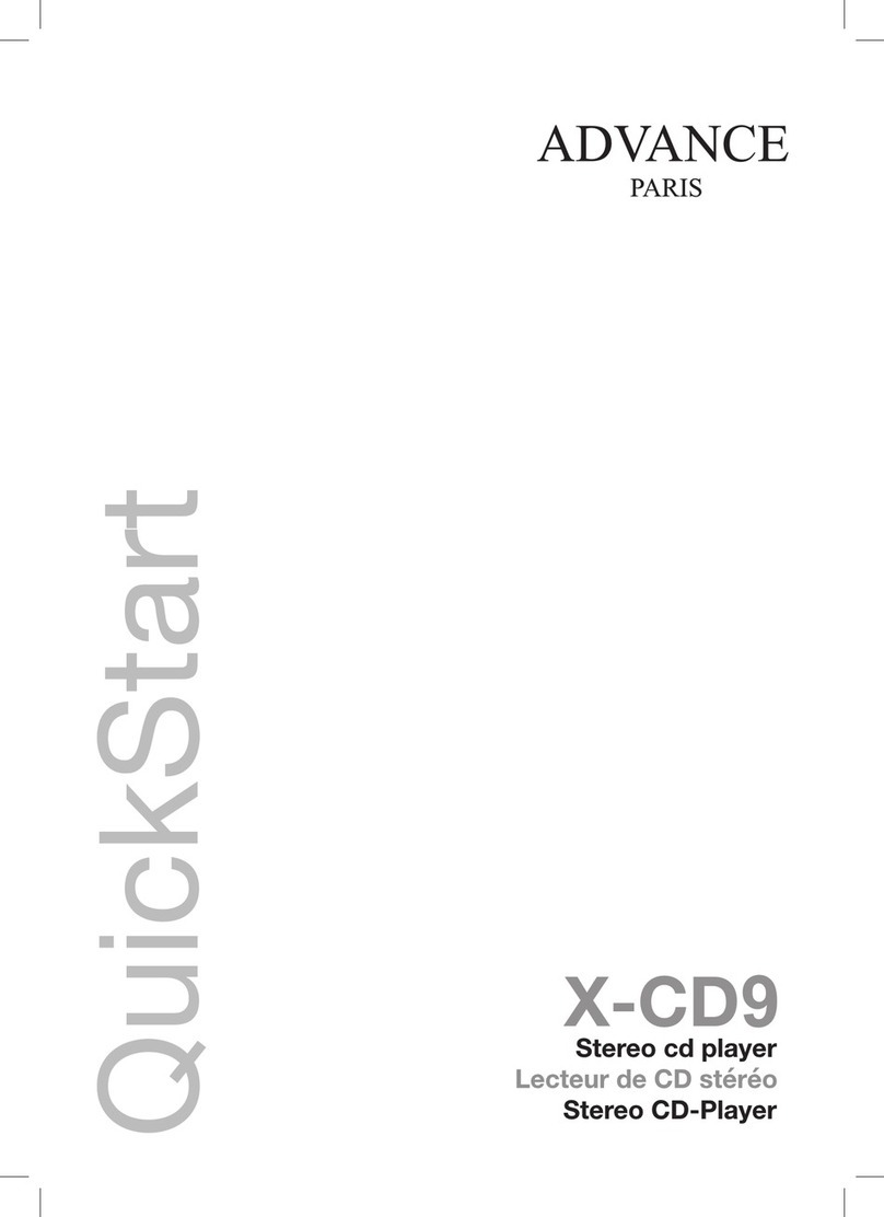 Advance Paris X-CD9 User manual
