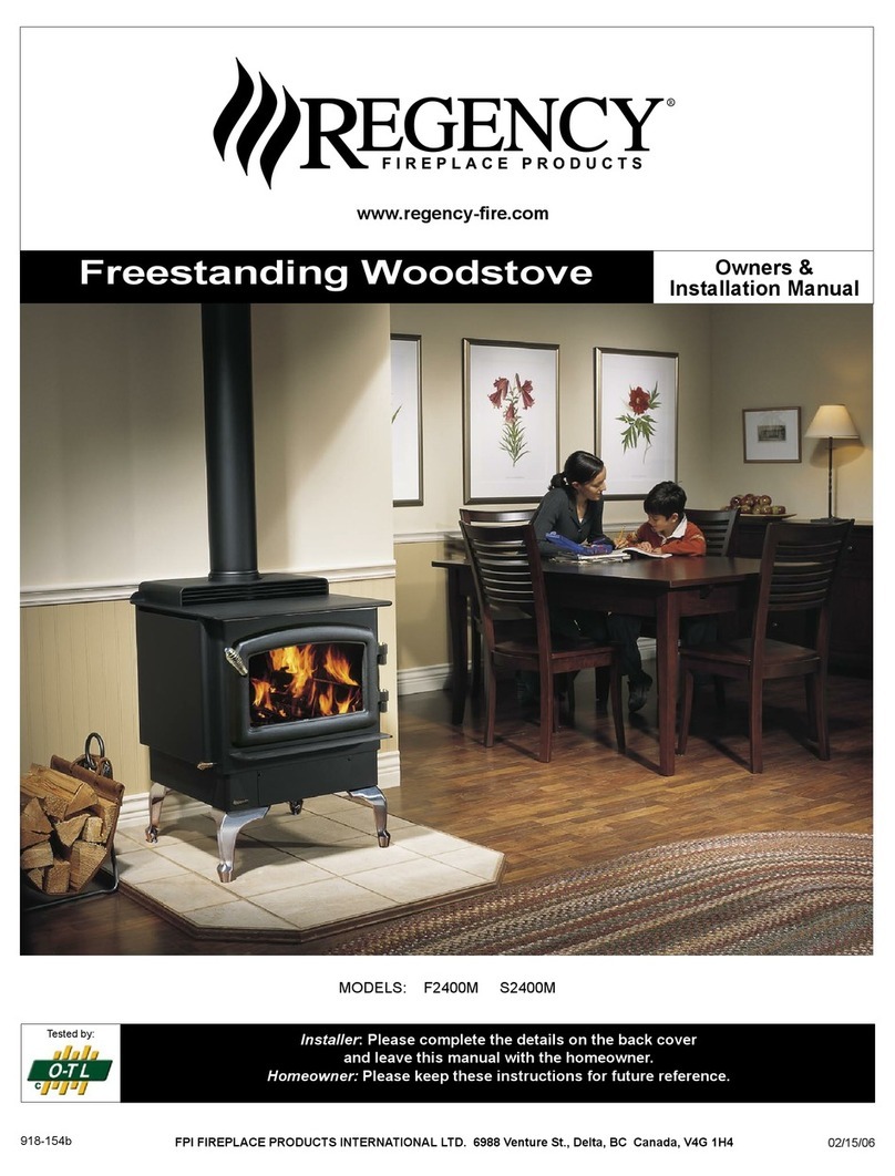 Regency Fireplace Products S2400M Owners & installation manual Regency Fireplace Products S2400M Owners & installation manual