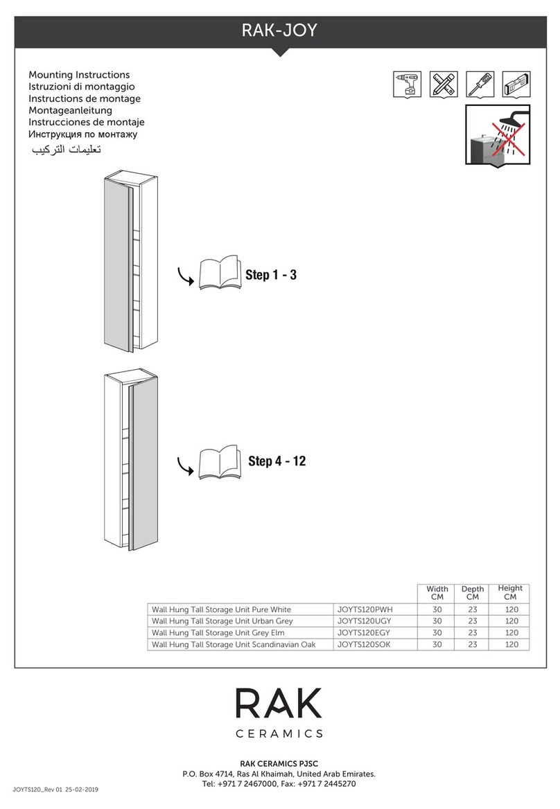 Rak Ceramics RAK-JOY JOYTS120PWH Mounting instructions Rak Ceramics RAK-JOY JOYTS120PWH Mounting instructions