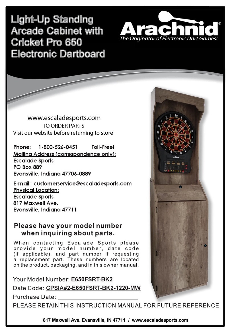 Arachnid E650FSRT-BK2 instruction manual
