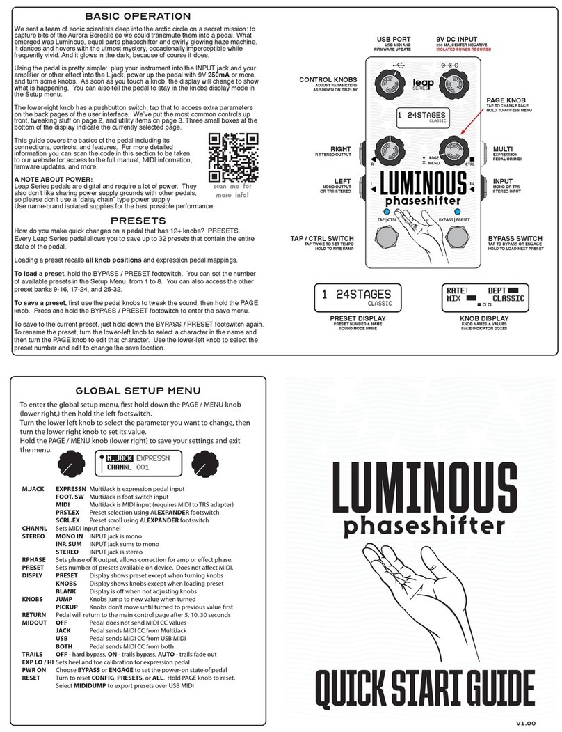 Alexander Leap Luminous Beta quick start guide