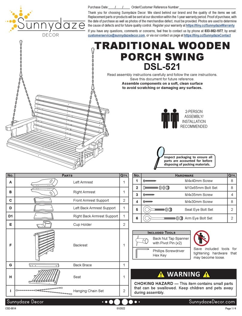 Sunnydaze Decor DSL-521 User manual