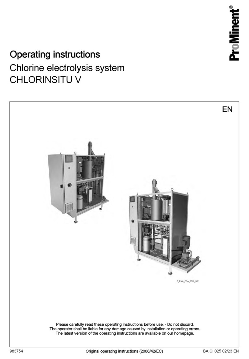 ProMinent CHLORINSITU V operating instructions ProMinent CHLORINSITU V operating instructions