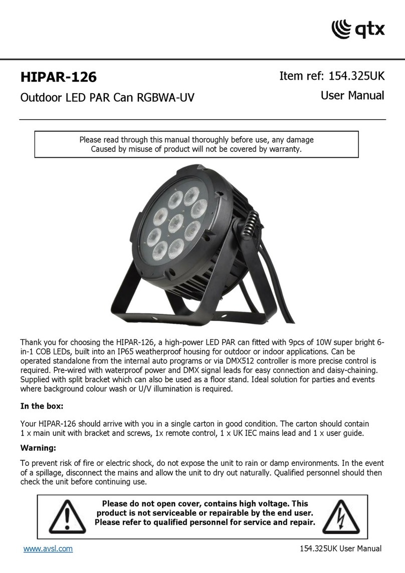 Qtx HIPAR-126 user manual