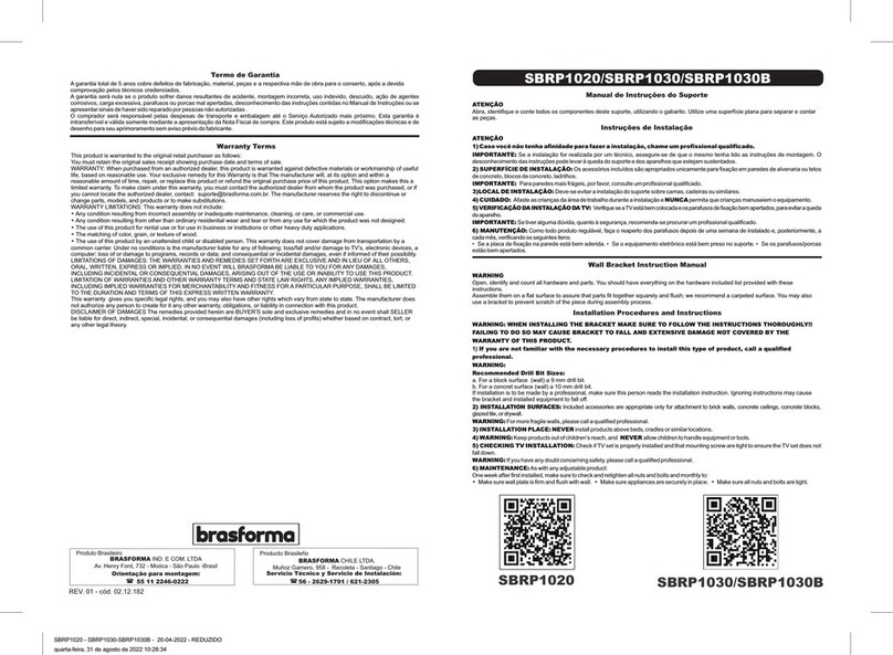 Brasforma SBRP1020 instruction manual