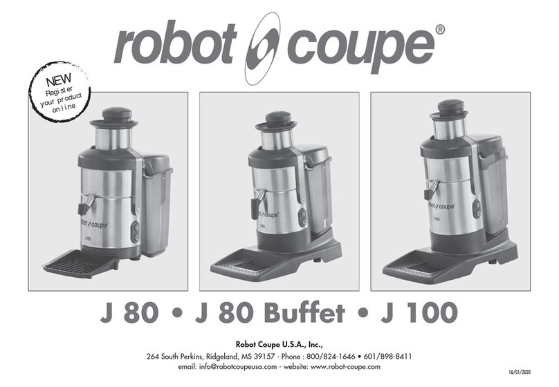 Robot Coupe J 80 User manual