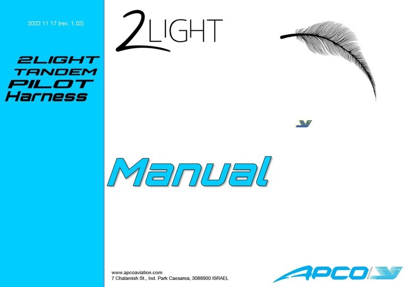 Apco 2LIGHT TANDEM PILOT HARNESS manual