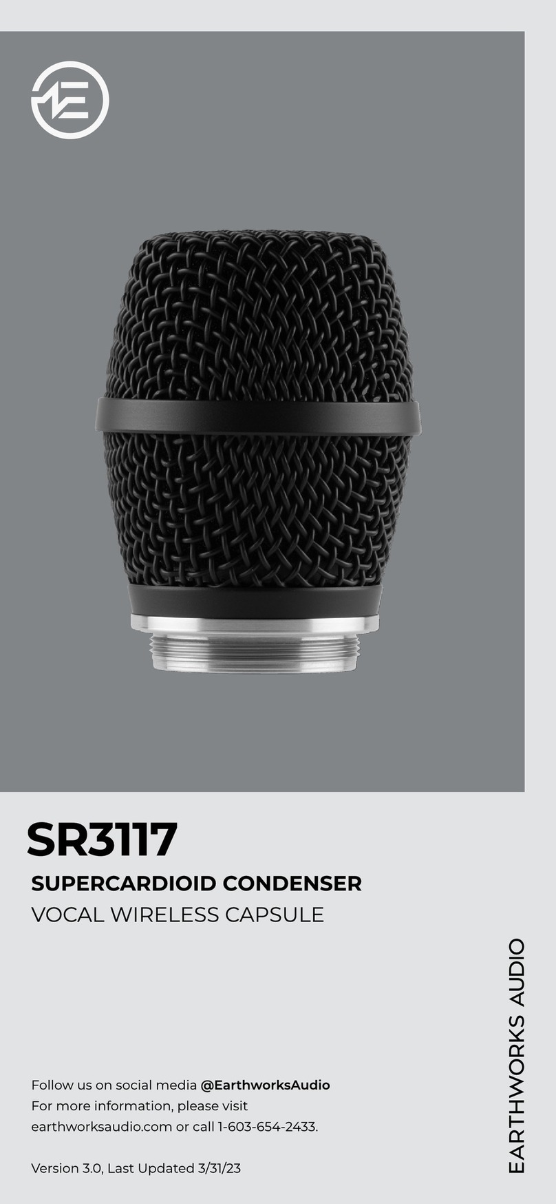 Earthworks Audio SR3117 quick start guide