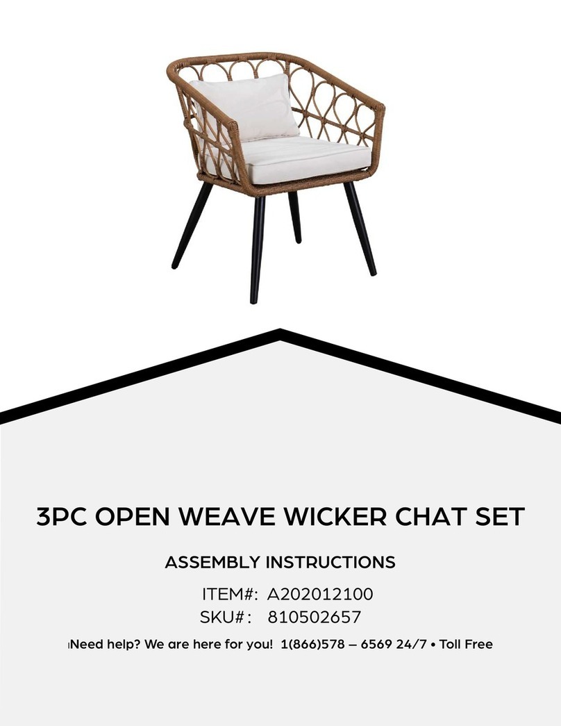 Sunjoy 3PC OPEN WEAVE WICKER CHAT SET A202012100 User manual Sunjoy 3PC OPEN WEAVE WICKER CHAT SET A202012100 User manual