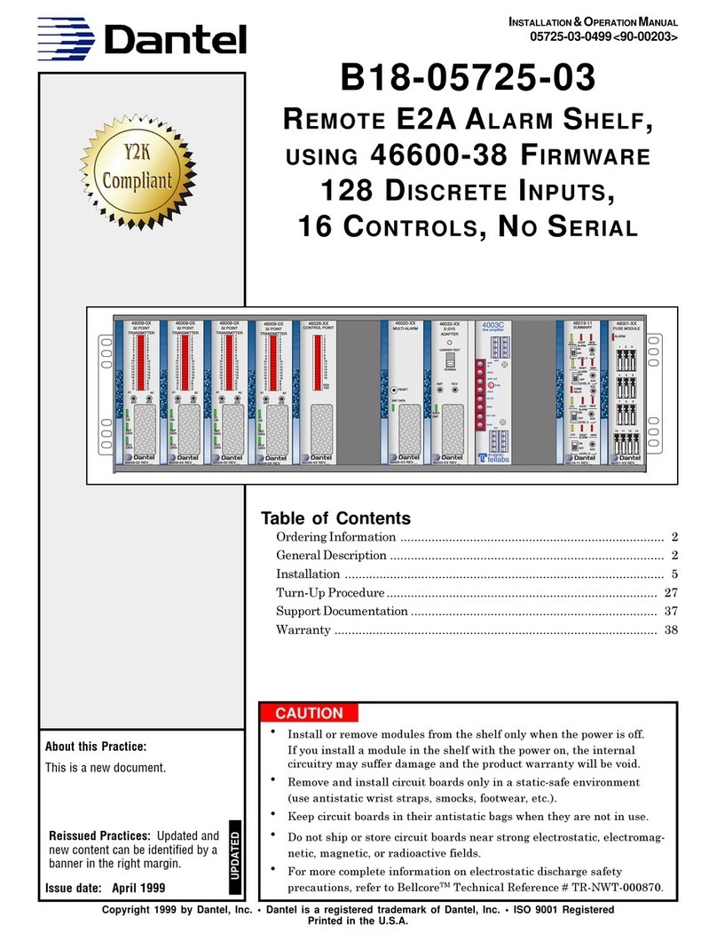 Dantel B18-05725-03 Installation & operation manual