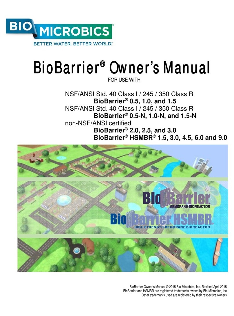 BIO-MICROBICS BioBarrier 0.5 owner's manual