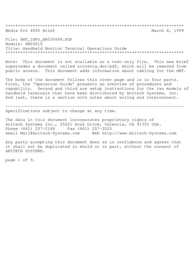 Anitech Systems Media Pro 4000 User manual